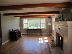 Long Living Room With Fireplace In Middle - The Best Living Room