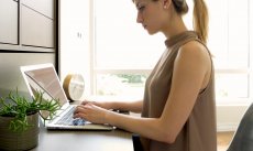 A fold-out desk provides a place to work