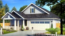 Floor Plan AFLFPW75875 - 1 Story Narrow Lot Home