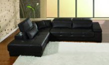 L-shaped black small sectional