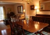 Long living room dining room layout