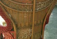 spray painting wicker chair red