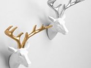 Stag Heads with Metallic Antlers