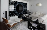 black and white Sitting room design