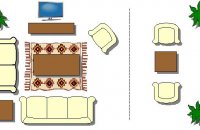 Rectangular room Furniture Arrangement
